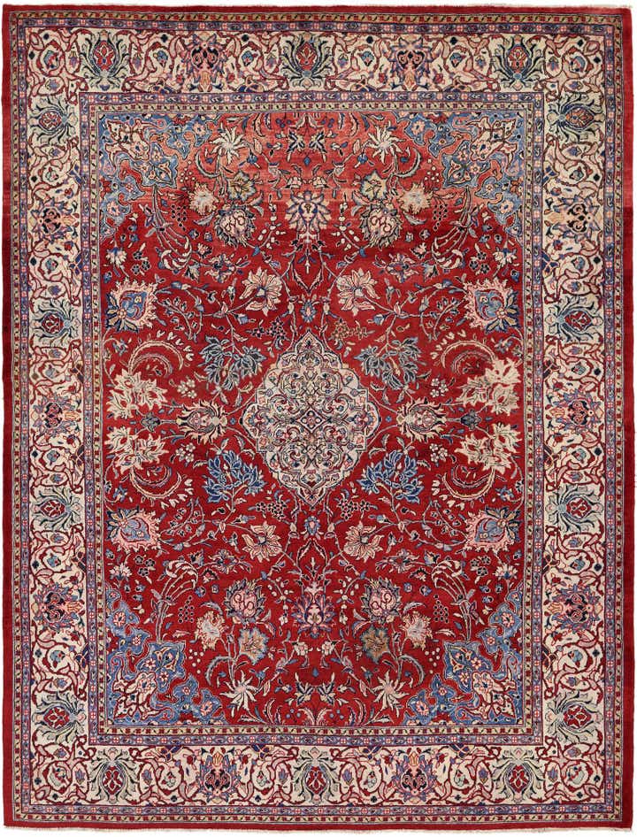 10' x 13' 2 Hand Knotted Farahan Persian Wool Rug
