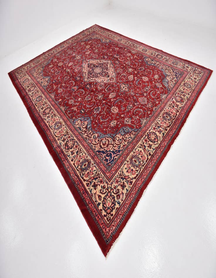 Detail image of 10' 6 x 13' 9 Hand Knotted Farahan Persian Wool Rug