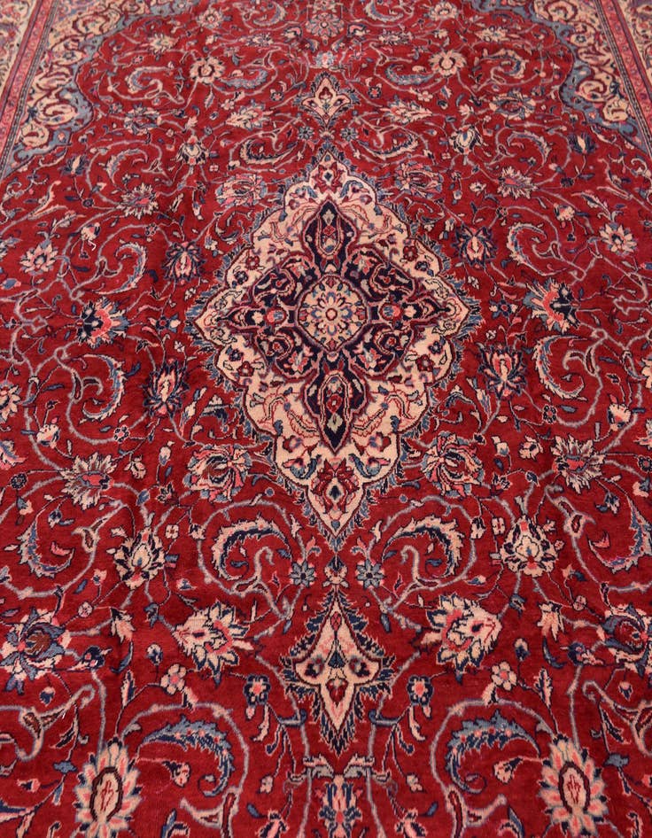 Detail image of 10' 6 x 13' 9 Hand Knotted Farahan Persian Wool Rug