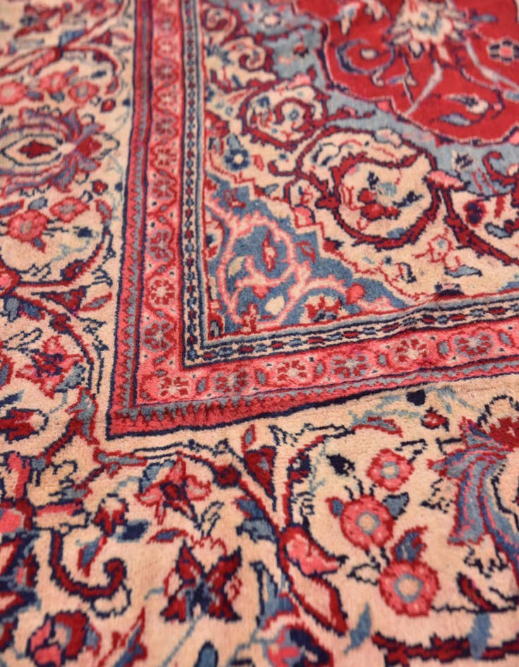 Detail image of 10' 6 x 13' 9 Hand Knotted Farahan Persian Wool Rug