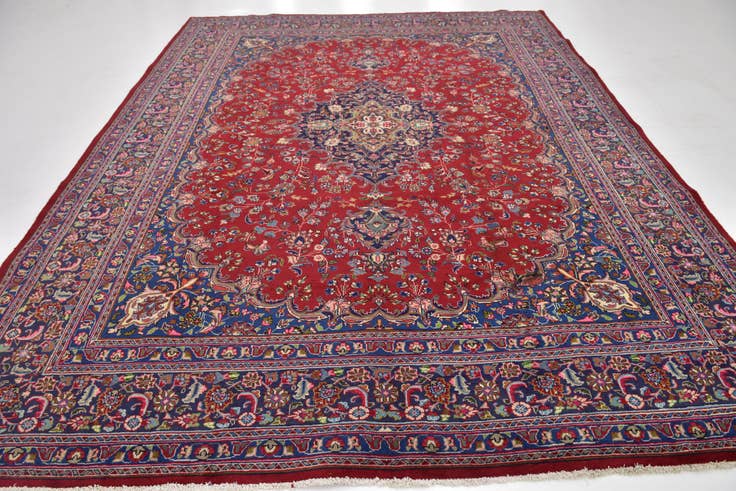 Detail image of 9' 8 x 12' 8 Hand Knotted Farahan Persian Wool Rug