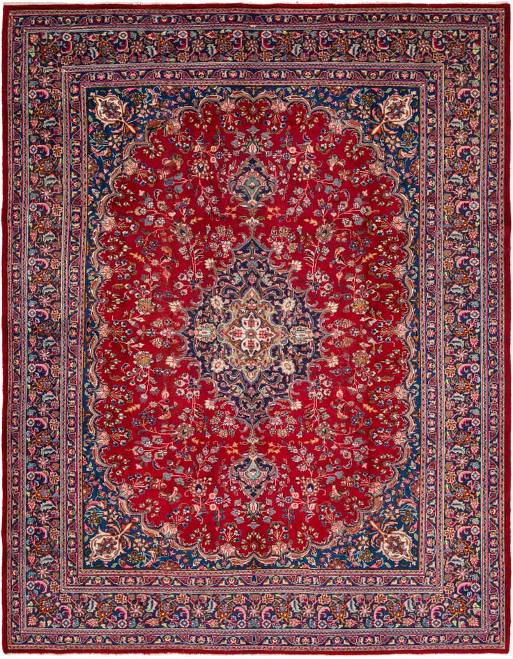 Detail image of 9' 8 x 12' 8 Hand Knotted Farahan Persian Wool Rug