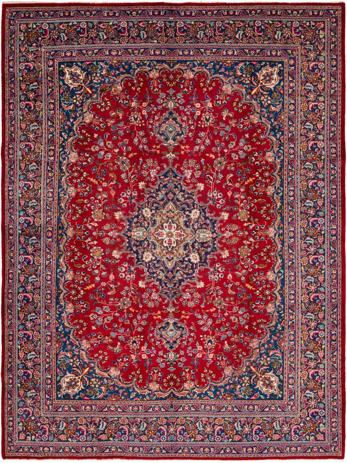 Detail image of 9' 8 x 12' 8 Hand Knotted Farahan Persian Wool Rug