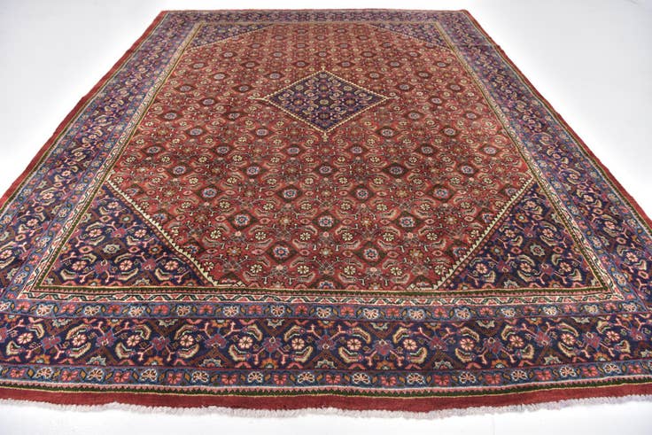 Detail image of 9' 9 x 13' Hand Knotted Farahan Persian Wool Rug