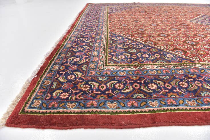 Detail image of 9' 9 x 13' Hand Knotted Farahan Persian Wool Rug