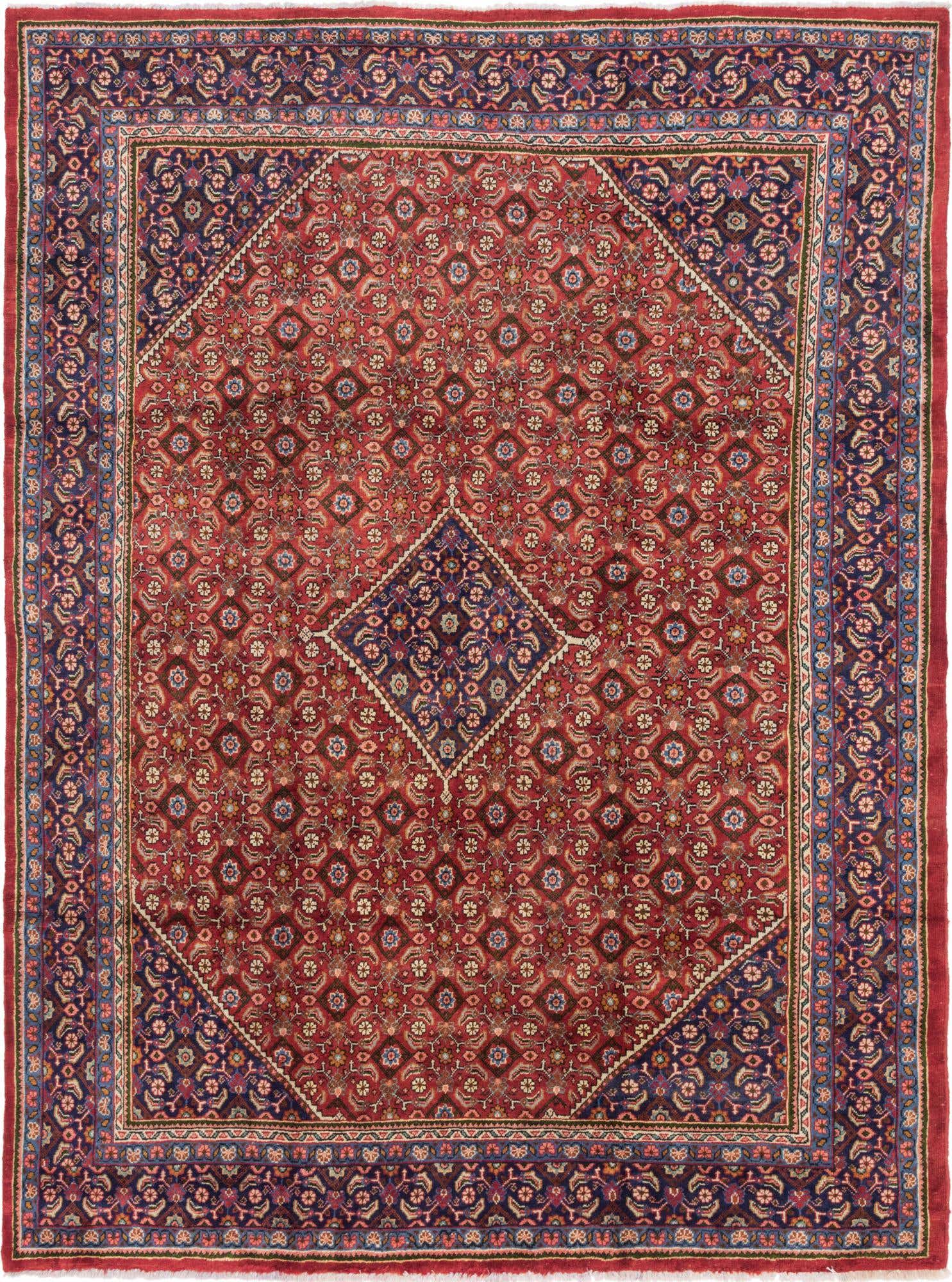 9' 9 x 13' Hand Knotted Farahan Persian Wool Rug