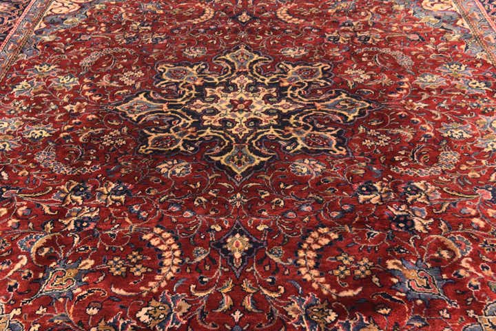 9' 10 x 13' Hand Knotted Farahan Persian Wool Rug