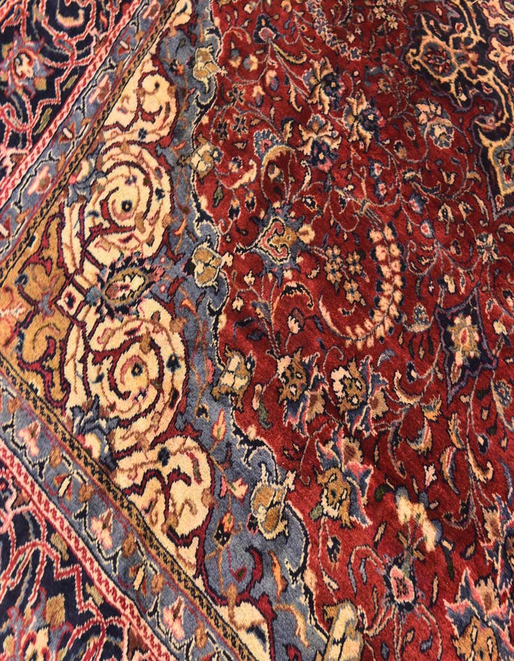 Detail image of 9' 10 x 13' Hand Knotted Farahan Persian Wool Rug