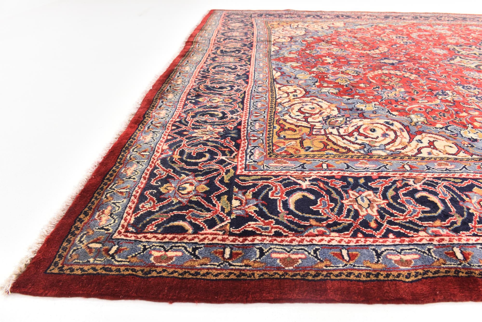 9' 10 x 13' Hand Knotted Farahan Persian Wool Rug