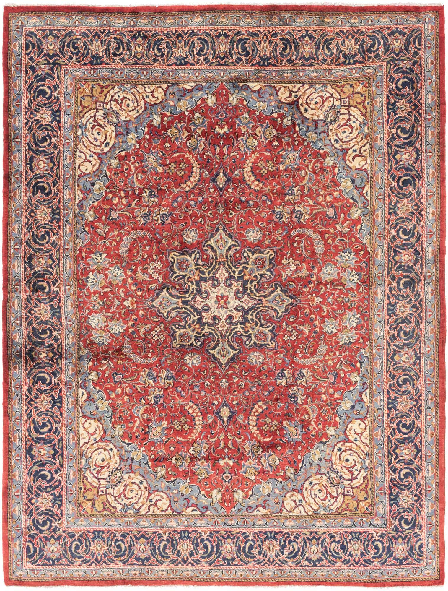9' 10 x 13' Hand Knotted Farahan Persian Wool Rug