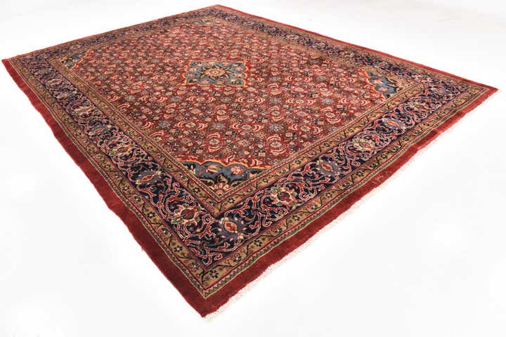 9' 6 x 12' 7 Hand Knotted Farahan Persian Wool Rug