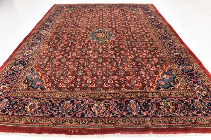 9' 6 x 12' 7 Hand Knotted Farahan Persian Wool Rug