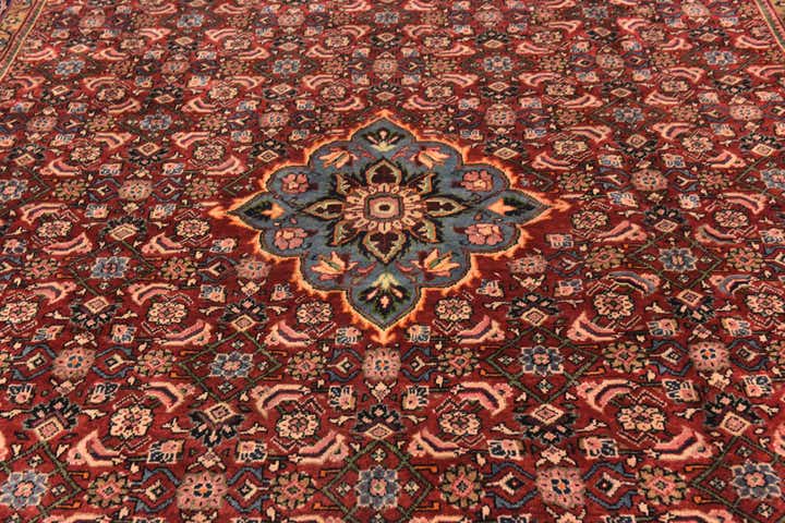 9' 6 x 12' 7 Hand Knotted Farahan Persian Wool Rug
