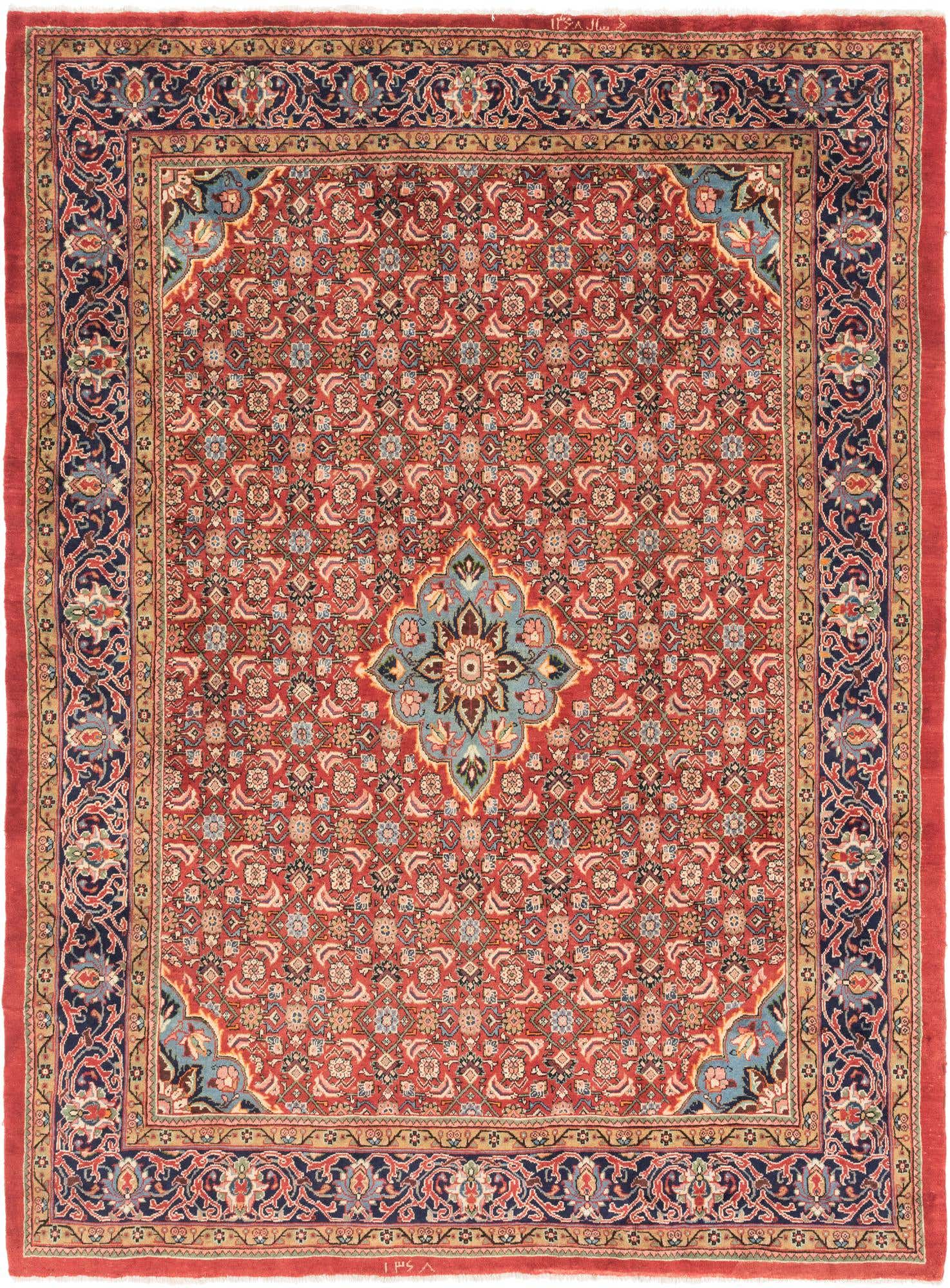9' 6 x 12' 7 Hand Knotted Farahan Persian Wool Rug