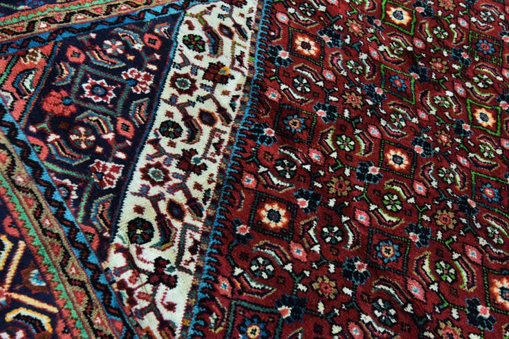 Detail image of 9' 6 x 13' Hand Knotted Farahan Persian Wool Rug