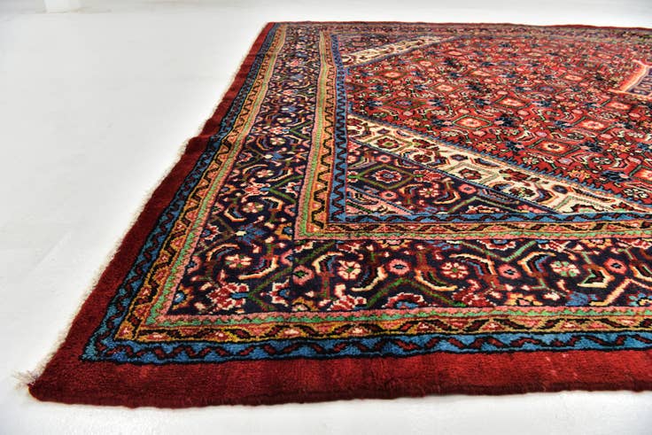 Detail image of 9' 6 x 13' Hand Knotted Farahan Persian Wool Rug