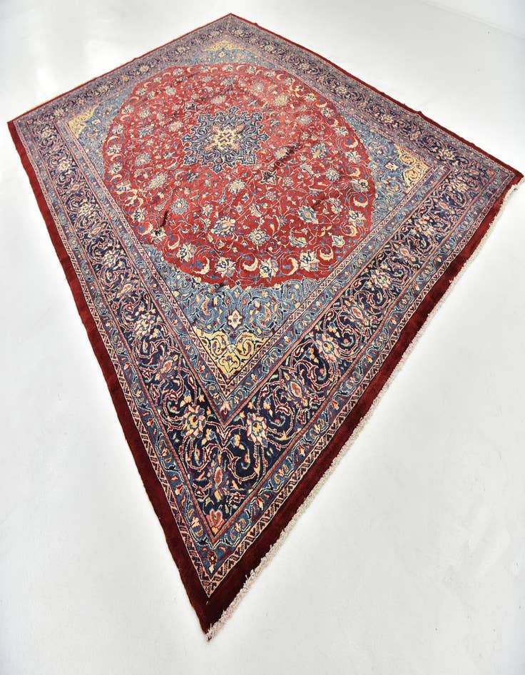 Detail image of 10' x 13'  Hand Knotted Farahan Persian Wool Rug