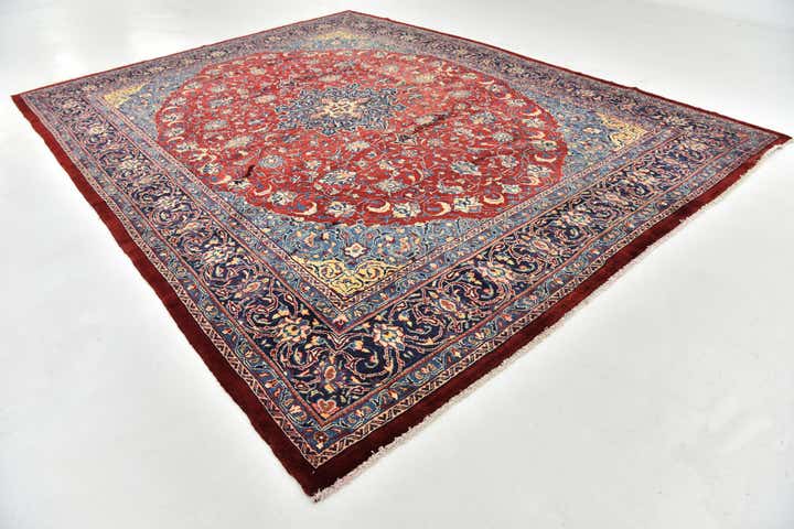 10' x 13' Hand Knotted Farahan Persian Wool Rug