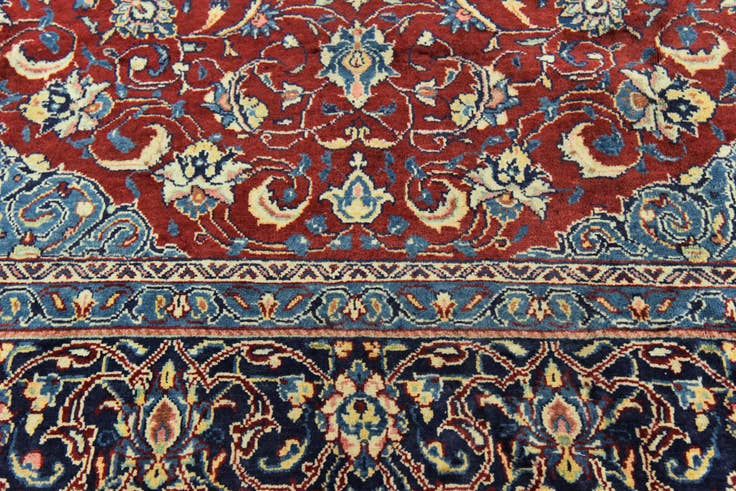 Detail image of 10' x 13' Hand Knotted Farahan Persian Wool Rug