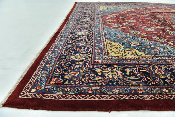 Detail image of 10' x 13' Hand Knotted Farahan Persian Wool Rug