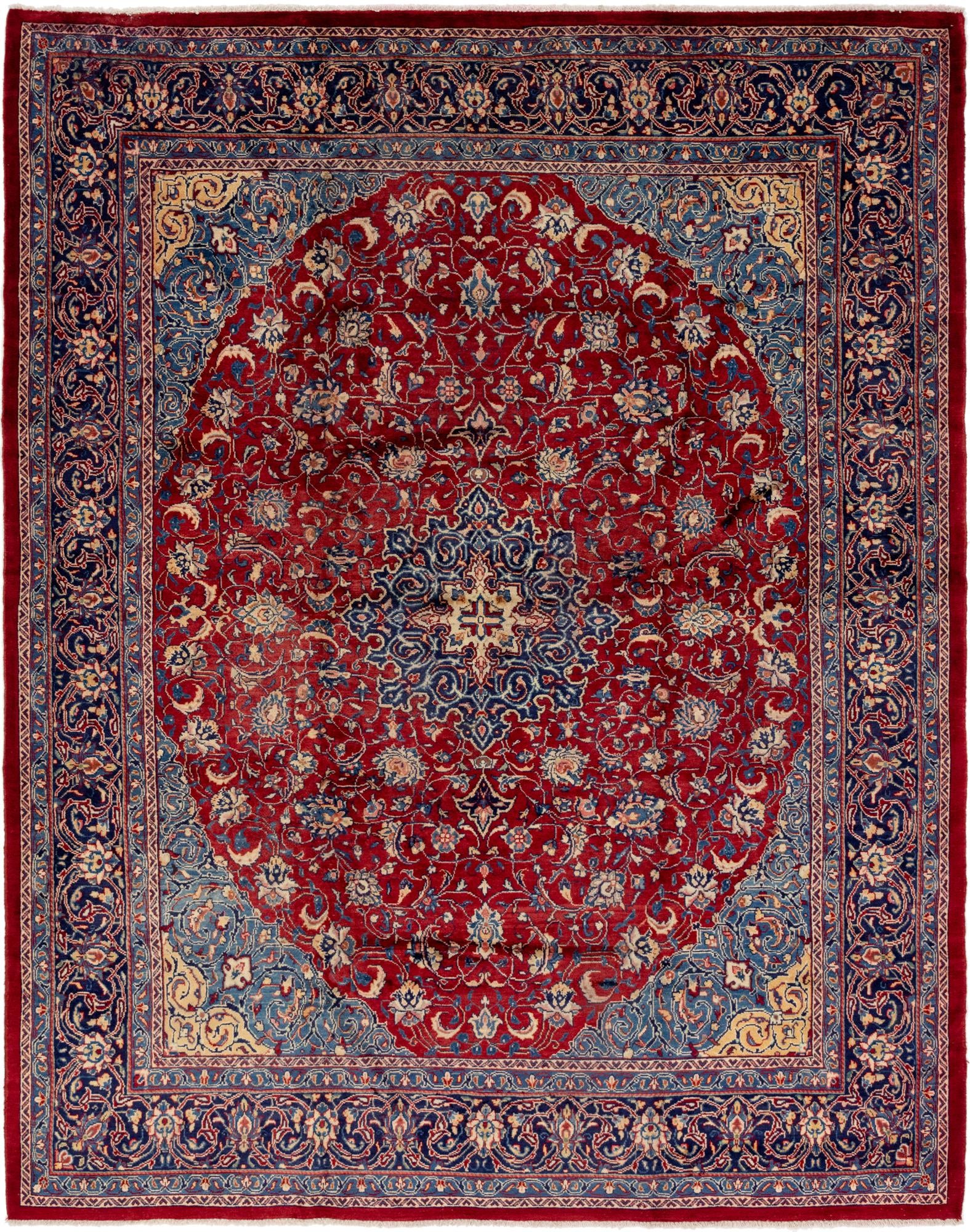 10' x 13' Hand Knotted Farahan Persian Wool Rug