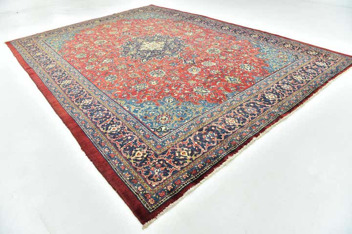 9' 6 x 13' Hand Knotted Farahan Persian Wool Rug