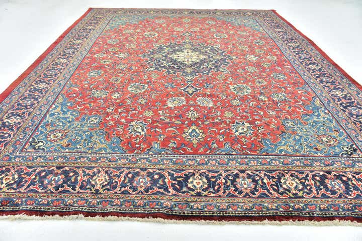 9' 6 x 13' Hand Knotted Farahan Persian Wool Rug