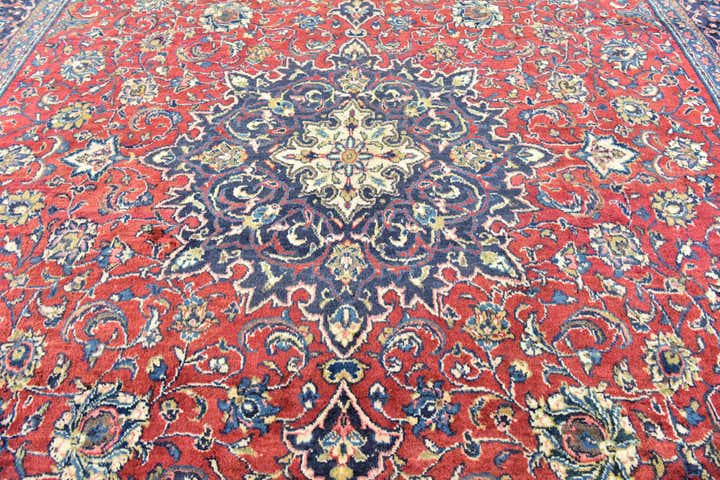 9' 6 x 13' Hand Knotted Farahan Persian Wool Rug