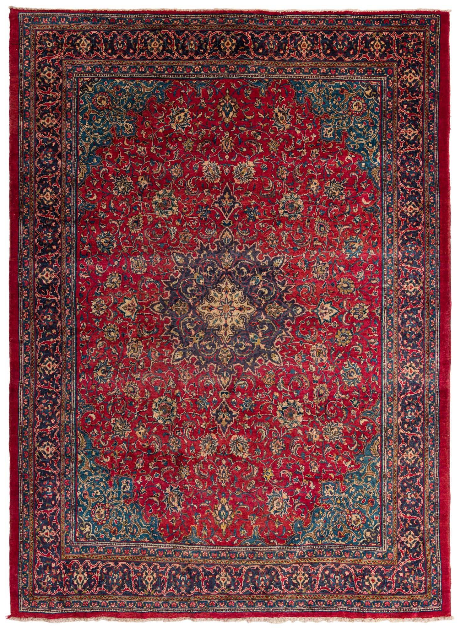 9' 6 x 13' Hand Knotted Farahan Persian Wool Rug