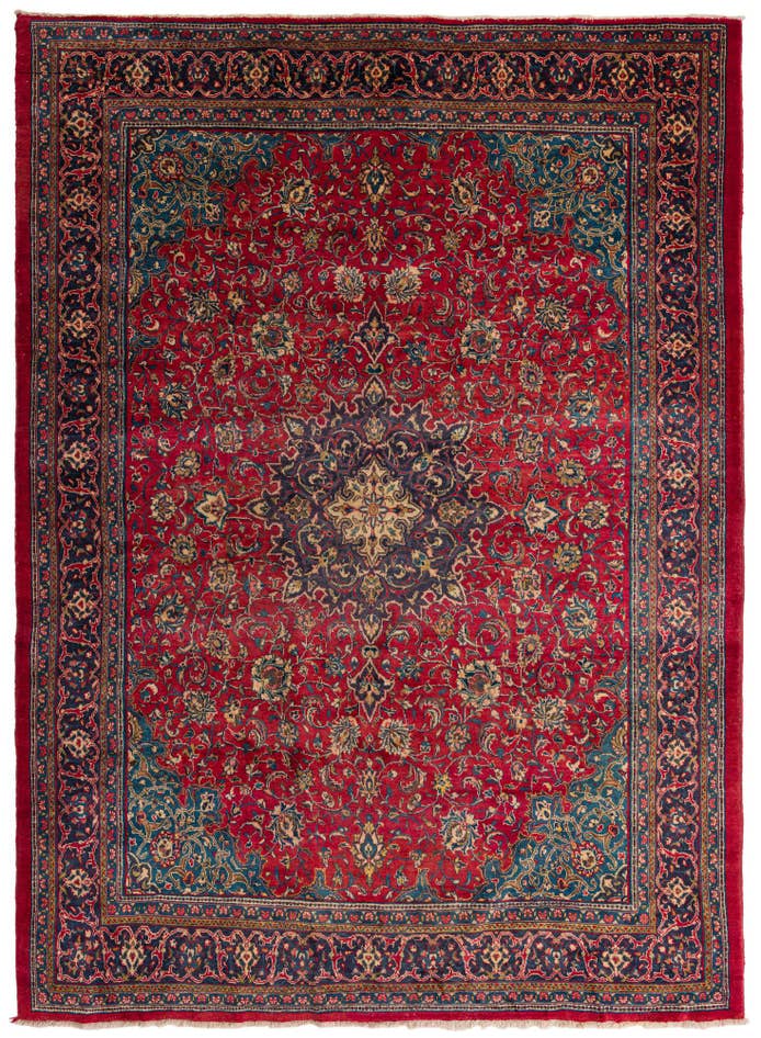 Detail image of 9' 6 x 13' Hand Knotted Farahan Persian Wool Rug