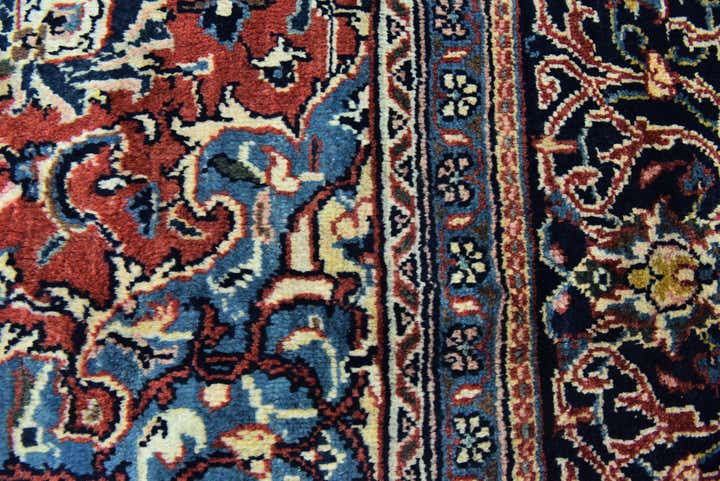 9' 10 x 13' 2 Hand Knotted Farahan Persian Wool Rug