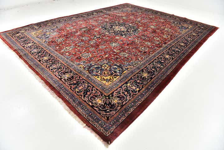 9' 10 x 13' 2 Hand Knotted Farahan Persian Wool Rug