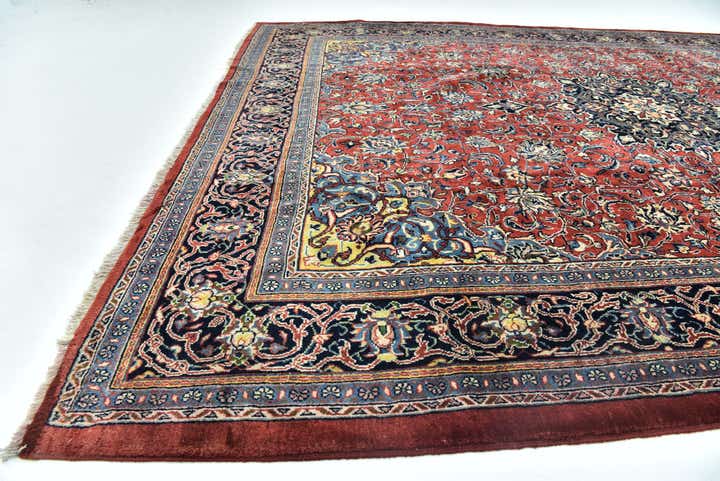 9' 10 x 13' 2 Hand Knotted Farahan Persian Wool Rug