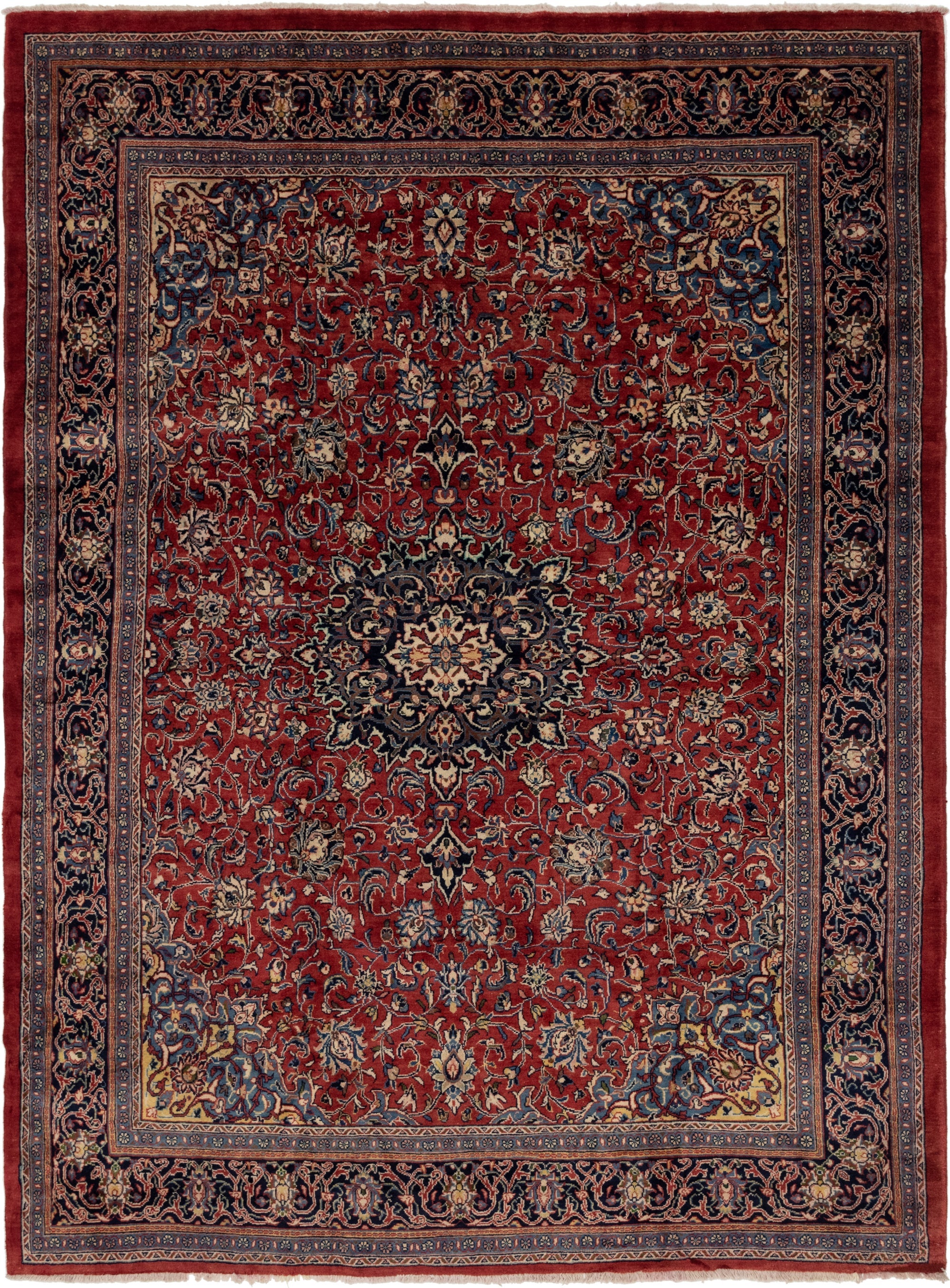 9' 10 x 13' 2 Hand Knotted Farahan Persian Wool Rug
