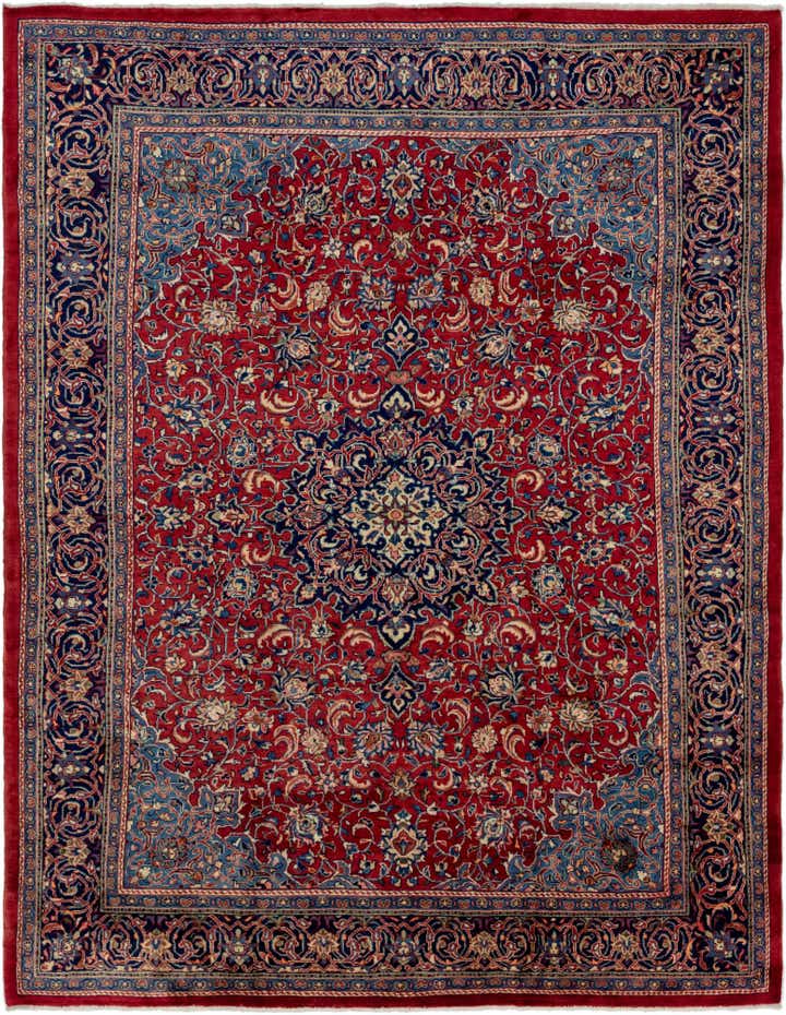9' 7 x 13' 2 Hand Knotted Farahan Persian Wool Rug