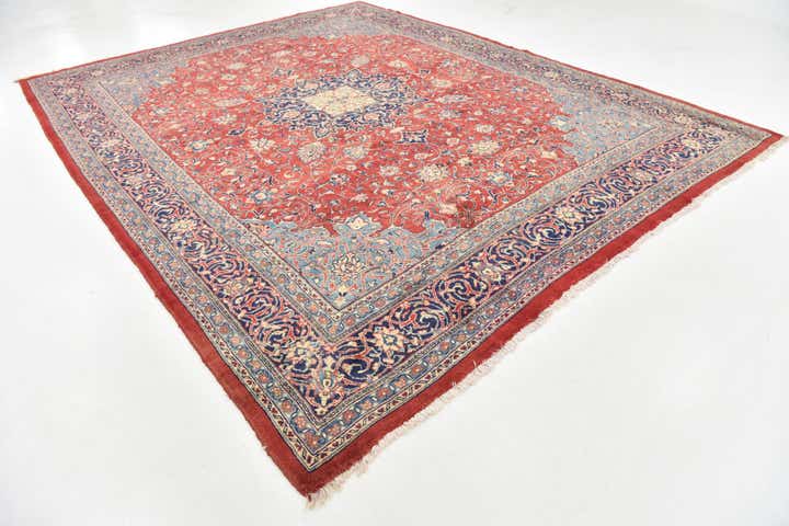 10' 2 x 12' 9 Hand Knotted Farahan Persian Wool Rug