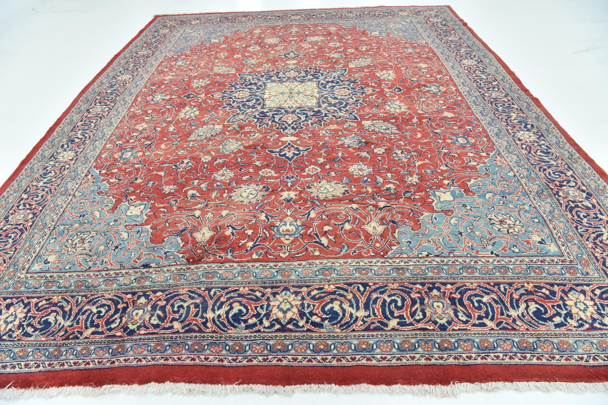 10' 2 x 12' 9 Hand Knotted Farahan Persian Wool Rug