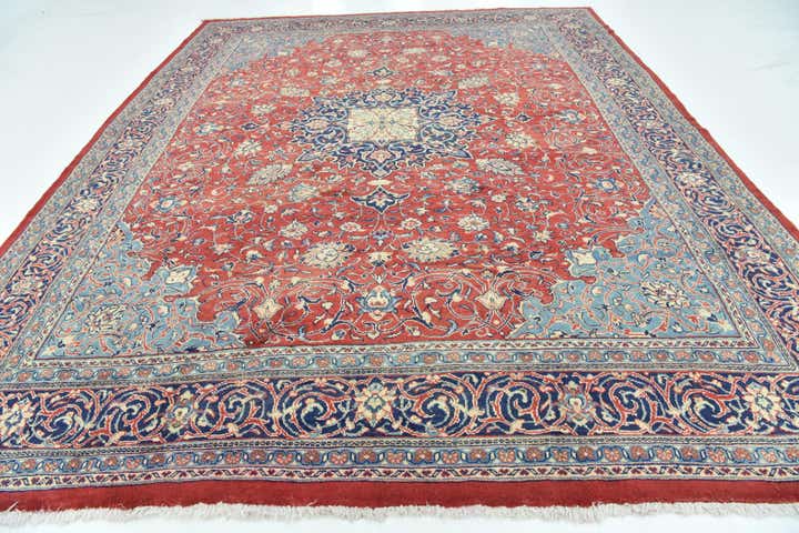 10' 2 x 12' 9 Hand Knotted Farahan Persian Wool Rug