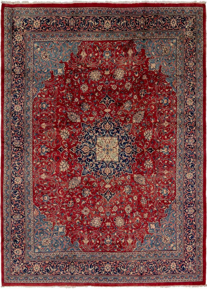 10' 2 x 12' 9 Hand Knotted Farahan Persian Wool Rug