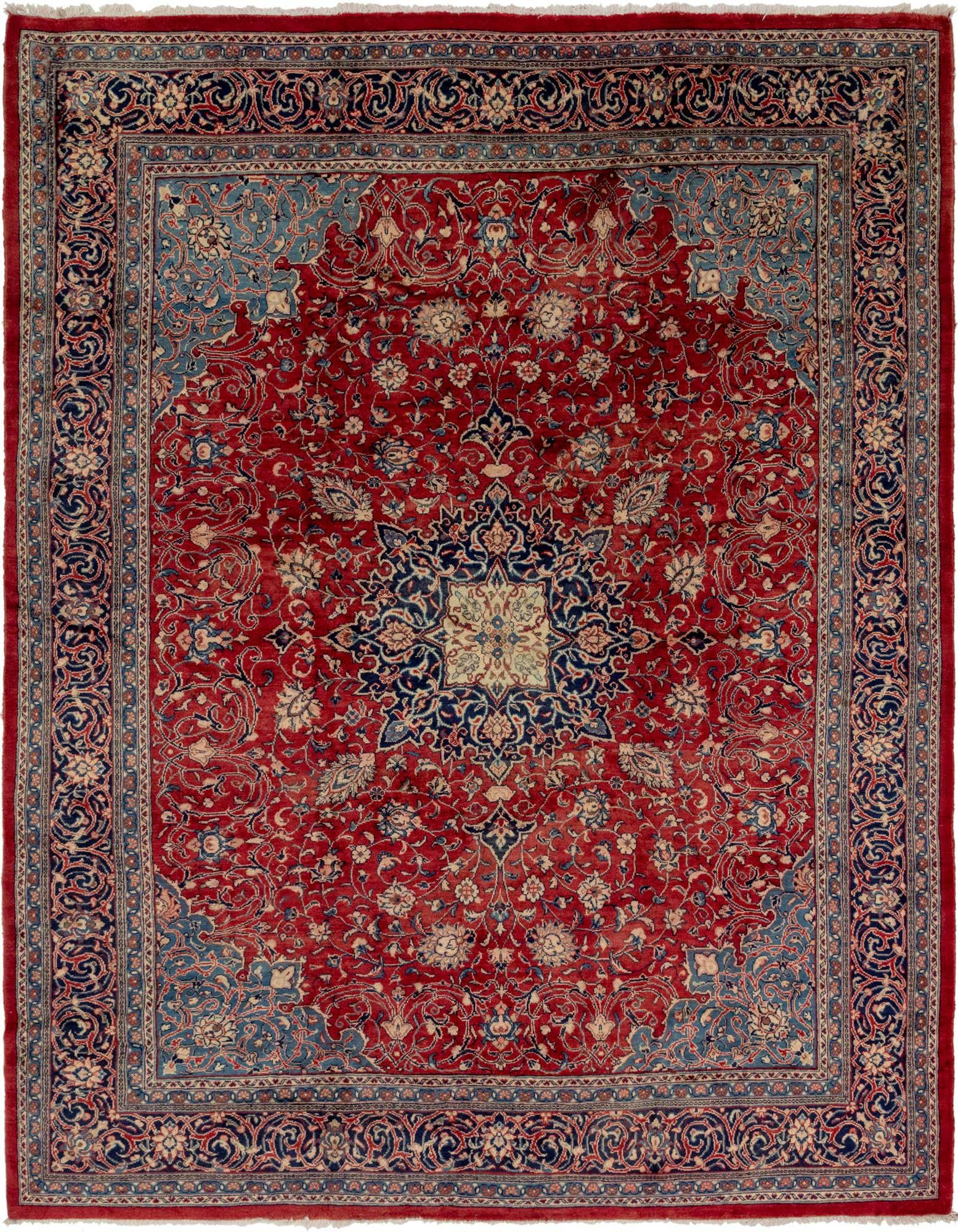 10' 2 x 12' 9 Hand Knotted Farahan Persian Wool Rug