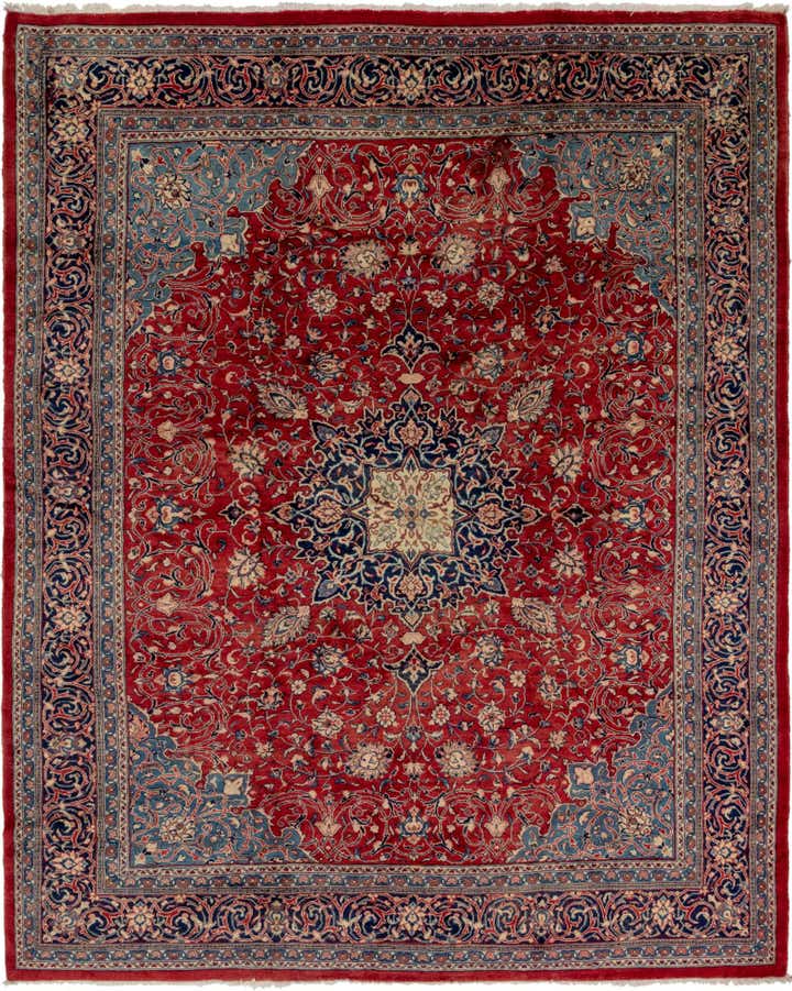 10' 2 x 12' 9 Hand Knotted Farahan Persian Wool Rug