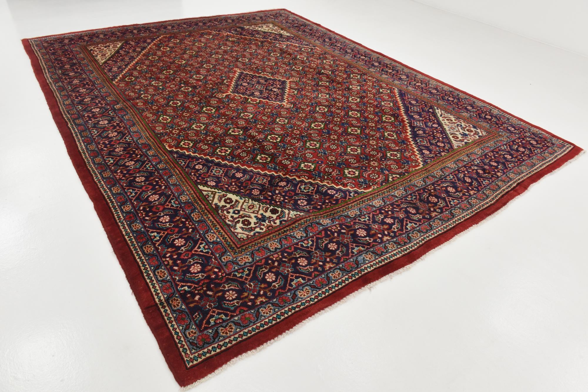9' 8 x 12' 8 Hand Knotted Farahan Persian Wool Rug