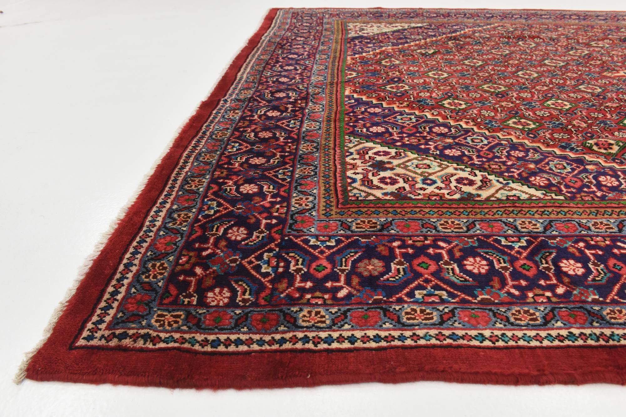 9' 8 x 12' 8 Hand Knotted Farahan Persian Wool Rug