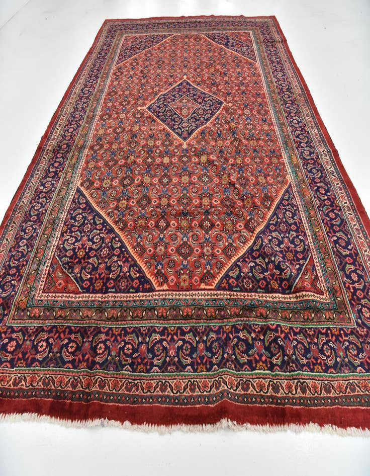 Detail image of 9' 9 x 13'  Hand Knotted Farahan Persian Wool Rug