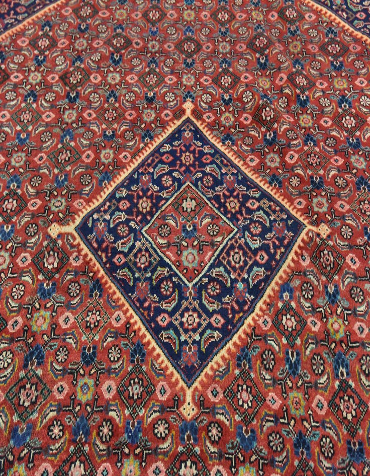 Detail image of 9' 9 x 13'  Hand Knotted Farahan Persian Wool Rug