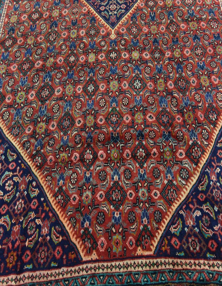 Detail image of 9' 9 x 13'  Hand Knotted Farahan Persian Wool Rug