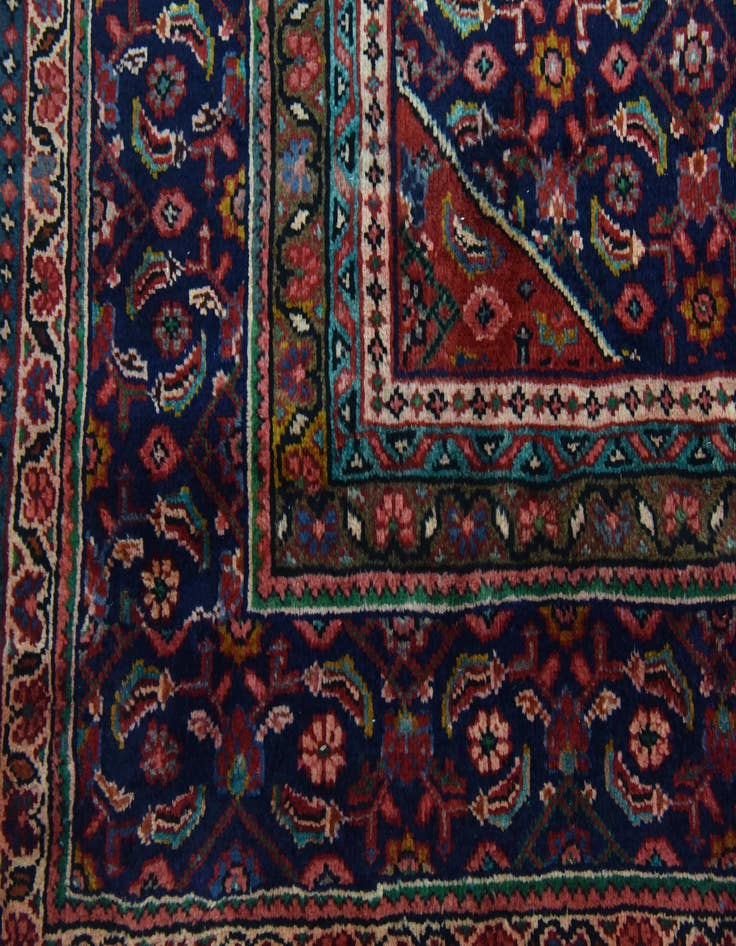 Detail image of 9' 9 x 13'  Hand Knotted Farahan Persian Wool Rug