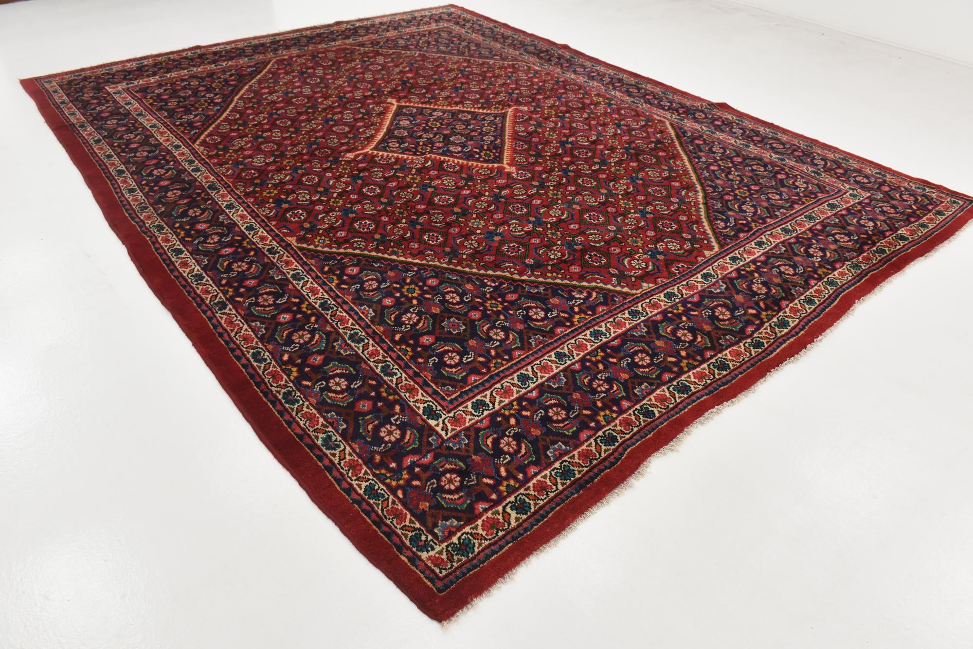 9' 9 x 12' 8 Hand Knotted Farahan Persian Wool Rug