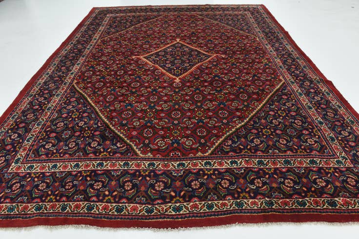 Detail image of 9' 9 x 12' 8 Hand Knotted Farahan Persian Wool Rug
