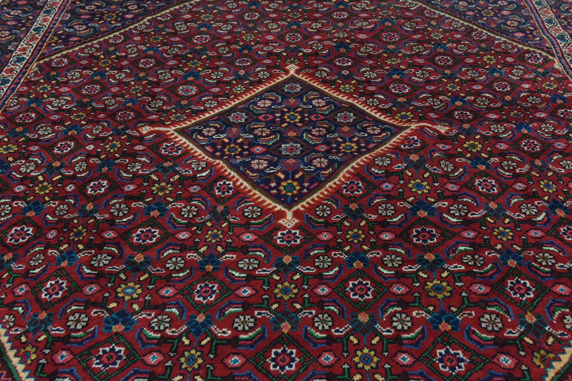 9' 9 x 12' 8 Hand Knotted Farahan Persian Wool Rug